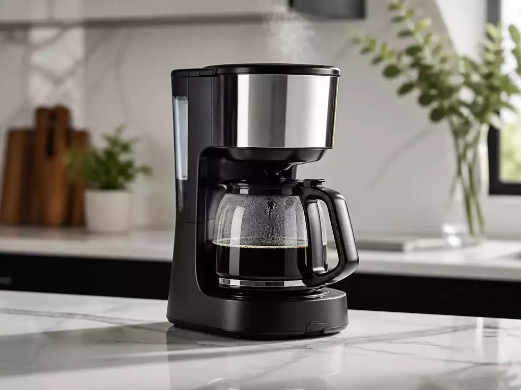 Chefman coffee maker brewing a cup of coffee